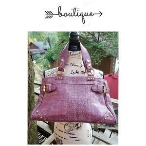 Purple Croc Shoulder bag